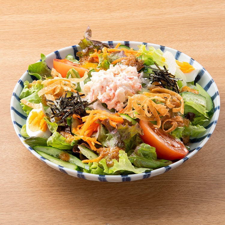 【農園からの採れたて野菜】サラダから食べよう!! 旨唐揚げと居酒メシ ミライザカ ルルサス防府店_【農園からの採れたて野菜】サラダから食べよう!!