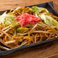 オリジナルソース 太麺焼きそば 旨唐揚げと居酒メシ ミライザカ ルルサス防府店_オリジナルソース 太麺焼きそば