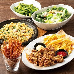 旨唐揚げと居酒メシ ミライザカ ルルサス防府店_【二次会利用に】
なんだか飲み足りない‥そんなときはミライザカへ！二軒目、三軒目‥時間を気にせずフラッと立ち寄れる心地良さ。21時以降に利用できる「2次会コース」をご用意しております。お腹いっぱいでも無理なく楽しめるよう、メニューは軽めにセレクト。サクッと飲めてうれしい3,000円の安心価格です。