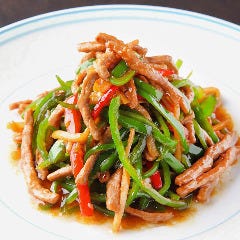 細切り牛肉とピーマンの炒め