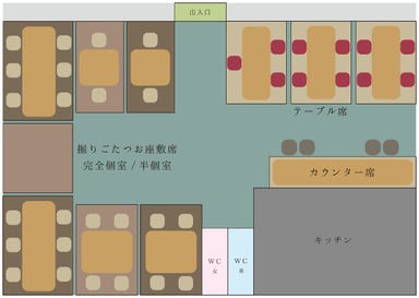 彩食厨房 TSUBOMI ～つぼみ～  店内の画像