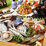 青森から直接空輸する鮮魚の味わいをそのままご堪能いただける多彩なコース