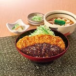 【こだわりの豚ロース】味噌かつ丼と麺