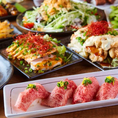 焼き鳥と海鮮 大衆酒場 はまよこ商店 横浜店_【匠コース】自慢の和牛炙り肉寿司や絶品チキン南蛮を堪能♪ 2.5時間飲み放題付き/7品/税込3000円