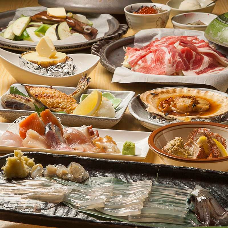 北海道の本物素材のコース料理を各種ご用意！