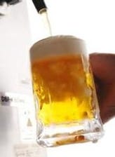 冷えたビールで乾杯