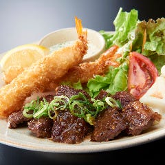 LUNCH＆しゃぶしゃぶ BIRD LAND 鶴見_焼肉エビフライ定食