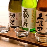 「獺祭」「九平治」など、こだわりの日本酒をご用意【国内】