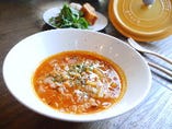 【スープ】ほっこりミネストローネ　野菜のケークサレ/サラダ付き