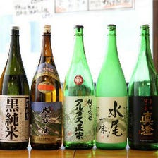信州地酒が常時10種以上全て825円！
