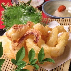 イカの後造りの天ぷら　又は、塩焼き