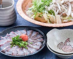 天然旬魚のしゃぶしゃぶ
