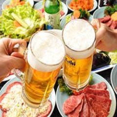 焼肉にはやっぱりビールが最高!クリーミー極泡でお出しします！
