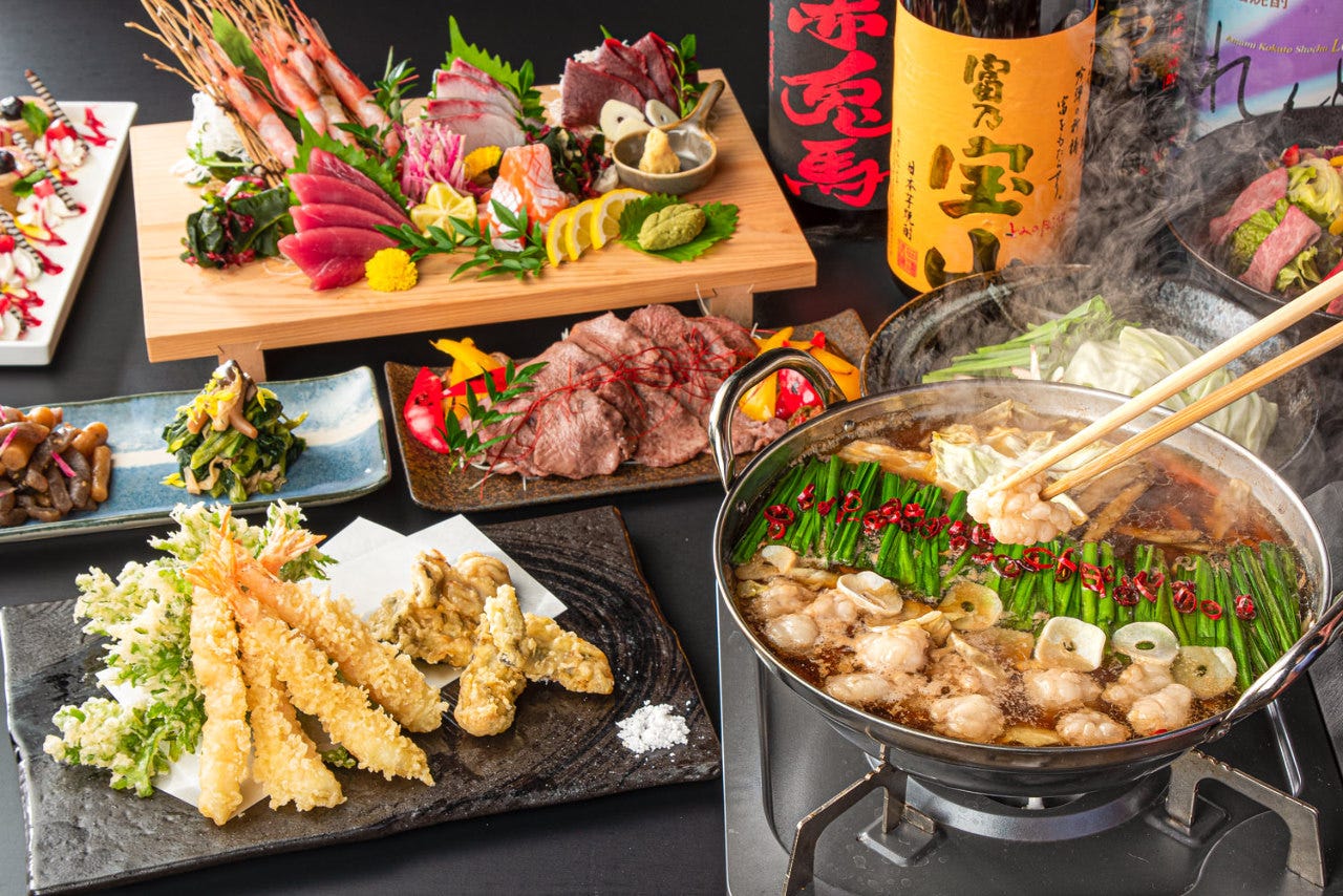 個室 和食居酒屋 琥珀の泉 四条河原町店 メニュー もつ鍋コース ぐるなび
