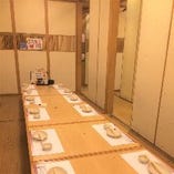 15名様用の掘りごたつ席は人気のお部屋です！