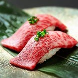 【肉寿司】国産和牛のモモ肉(赤身