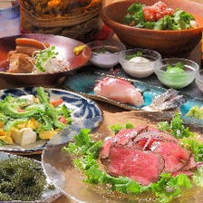 沖縄料理で彩る飲み放題付コース3種