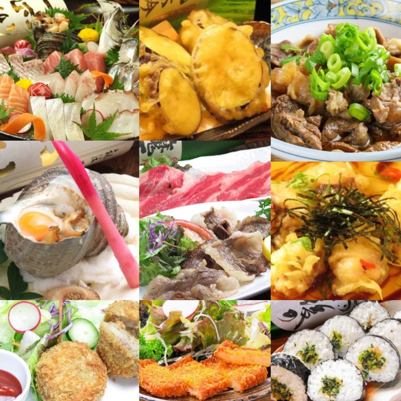 瀬戸内の魚介類を始め広島の食る材を多く取り入れています。