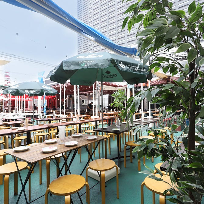 屋上ビアガーデン King q 新宿店 新宿 ビアガーデン ぐるなび