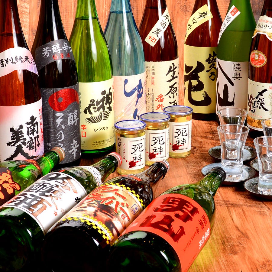 魚介に良く合う日本酒
全国各地の地酒を楽しめます!!