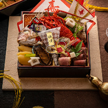 【送料無料】京料理立神の生おせち 鯛めしも作れるお出汁付き2段重 ４人前
