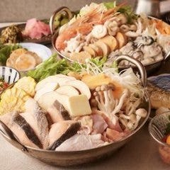 【3/5オープン】だし劇場 ○△□ すすきの駅前店_【1/4~】【3h飲み放題】【おでん食べ放題】全8品 鍋付き『だし劇場 石狩鍋コース』¥4000