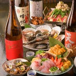 ボリューム満点&豪華食材！5000円コースはウニやハマグリなどの食材を使用！