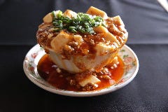 麻婆豆腐-台湾山椒マーガオ添え-