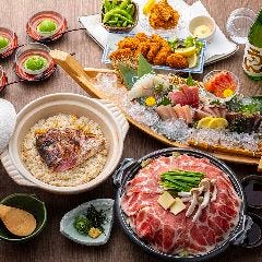 「豚陶板味噌焼き」や名物の「鯛めし」が味わえる絶品コース！