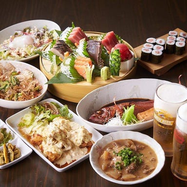 海鮮・肉料理あきら_【2時間飲み放題付】『酒の肴たっぷりコース』美崎牛ロース炙りすき焼など、石垣島の酒肴を味わう＜全9品＞