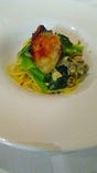 牡蠣と春菊のスパゲッティーニ