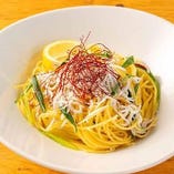 <PASTA>しらすと九条ネギの和風ペペロンチーノ