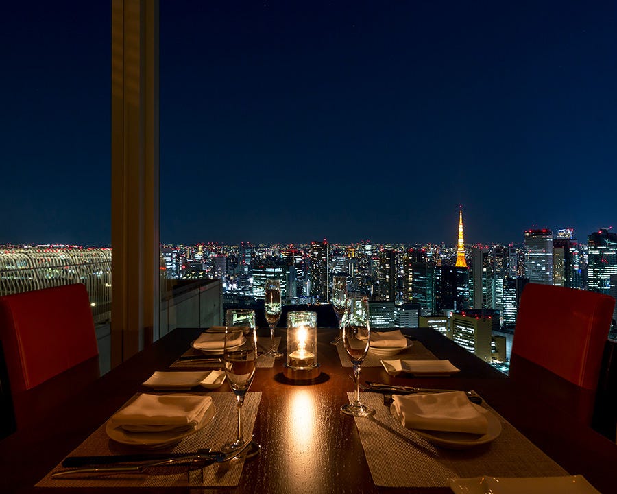 Restaurant Luke With Sky Lounge コース 東京タワー側 窓際お席確約 12 000円フルコース 全6品 ぐるなび
