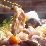 絶品"鶏すき鍋"自慢の出汁と地鶏を使用したこだわりの逸品。