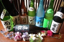 希少な日本酒を中心に豊富なお酒！