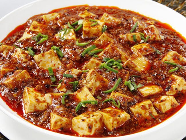 たくさんの豆腐が入っている京華樓 本館の四川麻婆豆腐
