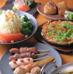 炭焼トリコ_〈鶏料理を堪能！〉2時間飲み放題付【トリコのどきどきコース】選べる料理＆炭火串焼きなど8品5,000円