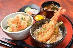 白天・黒天、一度で二度美味しい♪　極旨　天丼　食べ比べ！！