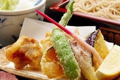 おすすめ　丹波鶏と京野菜天ざる