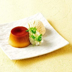 個室居酒屋 海鮮料理 さかなや道場 町屋駅店_懐かしの玉子プリンとバニラアイス