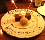 誕生日・記念日なら
☆メッセージ入りプレートのデザートプレゼント☆
