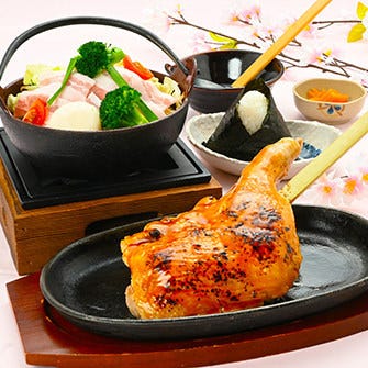 美味しいわたやの山賊焼きとうどん 田舎茶屋わたや 峠店