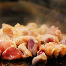 京赤地鶏と大山鶏の鉄板焼き
