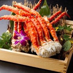 たらば蟹の豪快浜茹で 量り売り