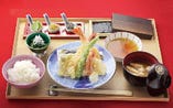 京のお野菜と大海老の天麩羅銀シャリ御膳