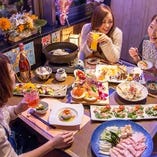 磯金女子会コース
飲み放題１２０分付き！