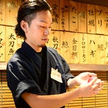 寿司屋で修業を積んだ職人が握る本格的な握り寿司