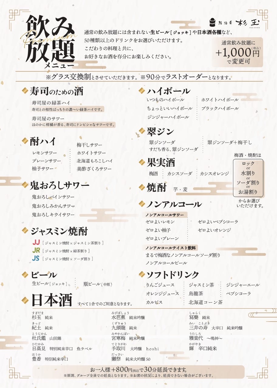 鮨・酒・肴 杉玉 中野坂上 こだわり情報2 - 楽天ぐるなび