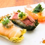 彩り肉寿司3種盛り