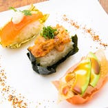 彩り海鮮寿司3種盛り
